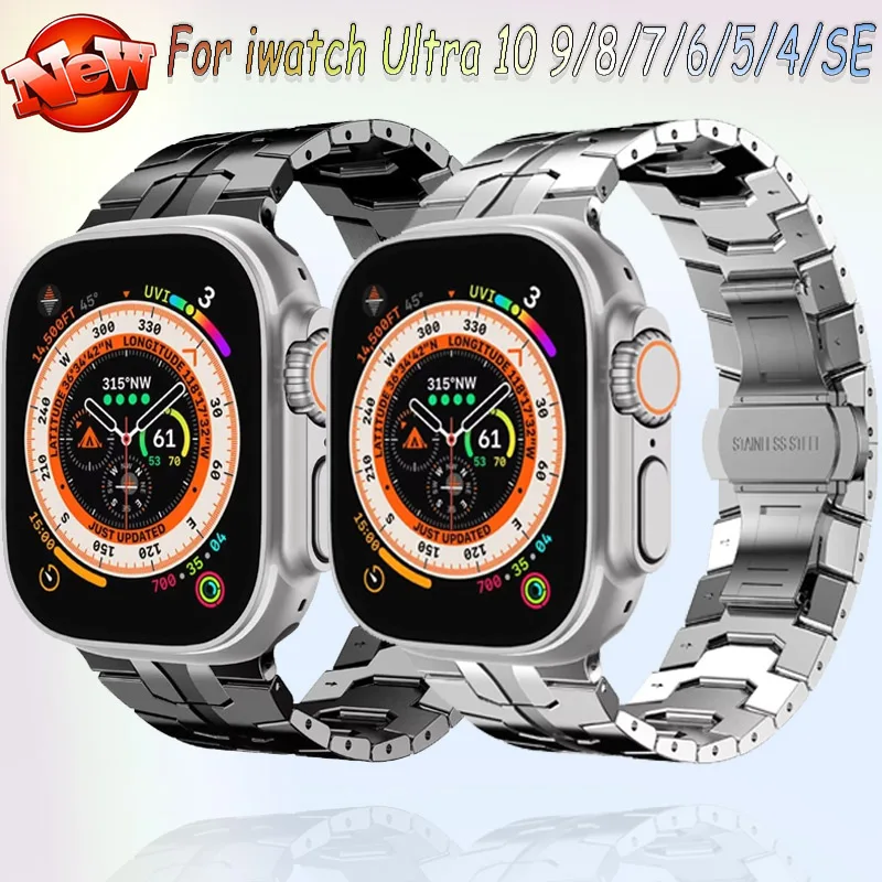 

Titanium Alloy strap for Apple Watch Ultra 49mm Luxury watchband iwatch 10 9 8 7 6 5 4 42mm 46mm 45mm 41mm 40mm 44mm Accessories