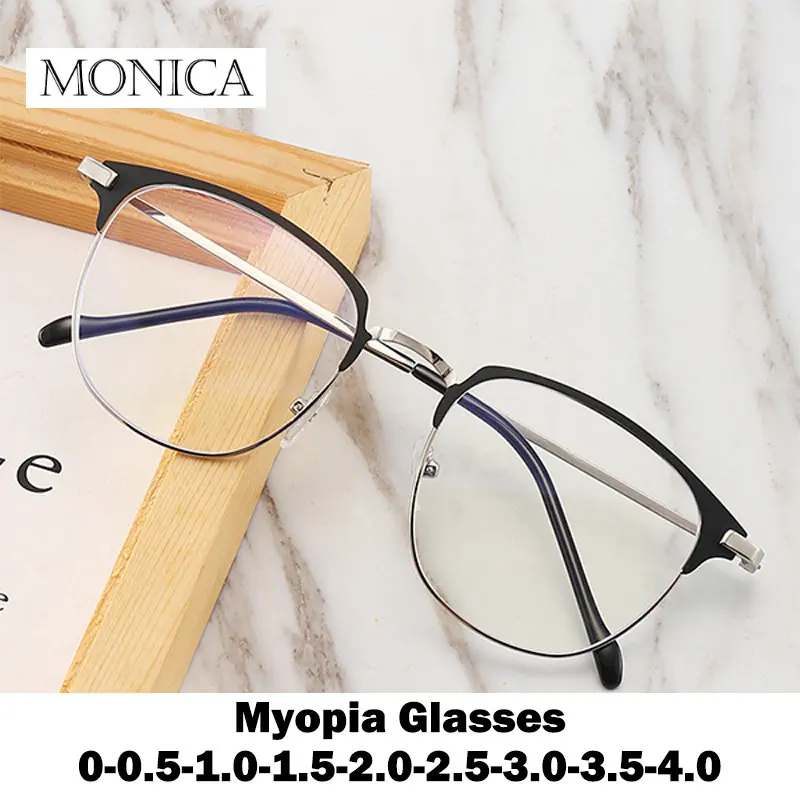 2024 New Unisex Square Polygon Glasses For Men Women Metal Frame Glasses Plain Glasses Nearsighted Eyewear Glasses  gafas