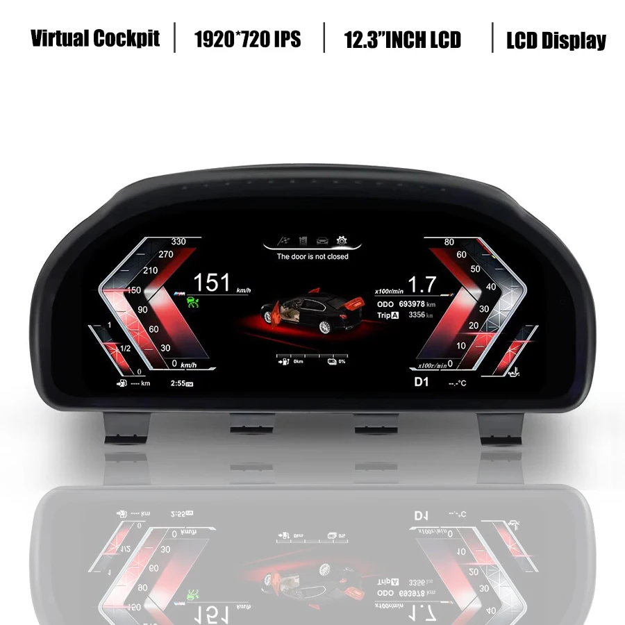 12.3'Digital Instrument Cluster For BMW 5/6/7 X3 X4 X5 X6 F10 F11 F12 F13 F18 F07 F06 F15 F16 F01 F02 F03 F26 F25 Speedometer