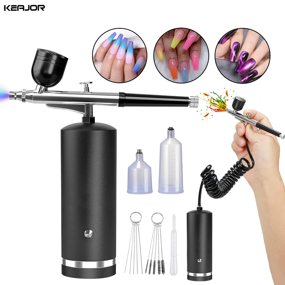 

Airbrush Nail Art Painting with Compressor For Nails Makeup Cake Decoration Portable Paint Varnish Spray Gun Nail Art Compressor