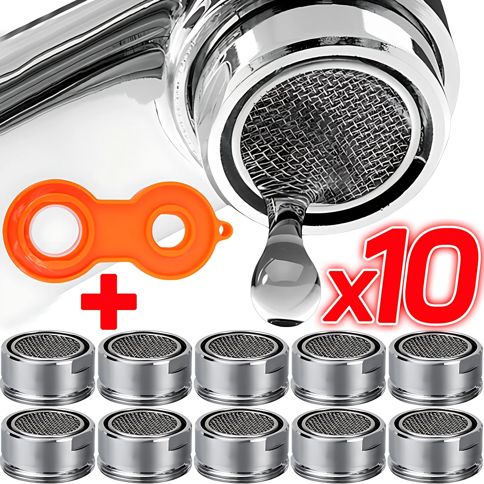 10/1pcs Brass Faucet Aerator 24mm Replaceable Parts Tap Filter Nozzle Saving Water Kitchen Bathroom Sink Thread Faucet Bubbler