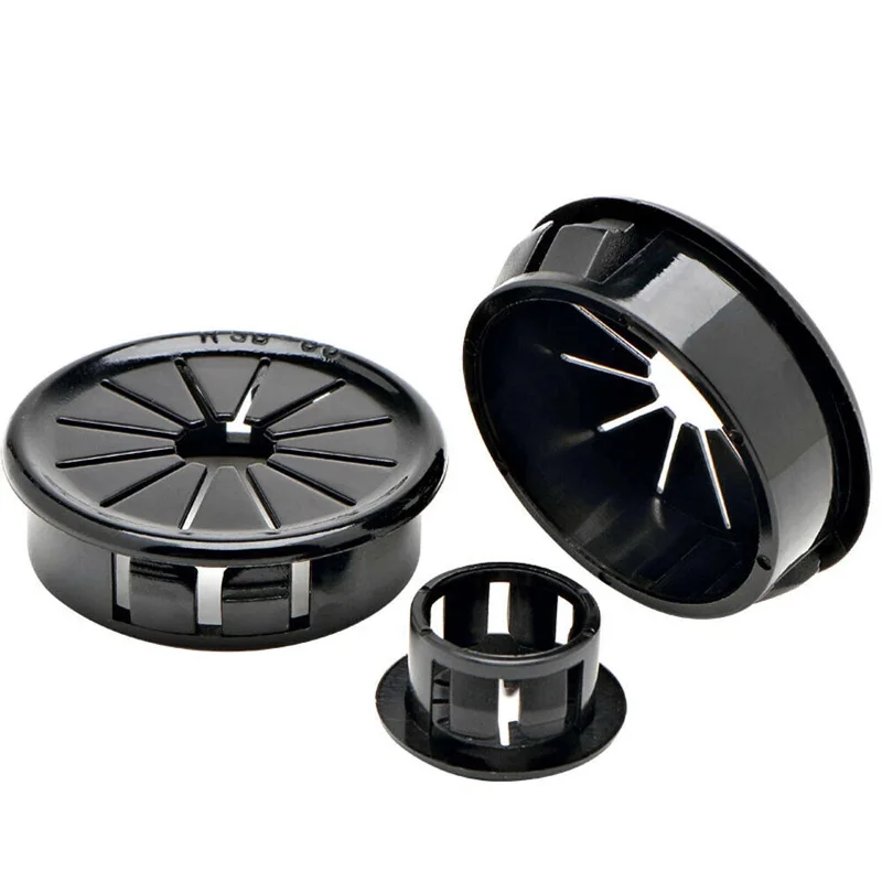 Cable Grommet RSB 10-100mm Black Snap-on Hole Cover RSB Round Desk Wire Table Line Cable Hole Cover