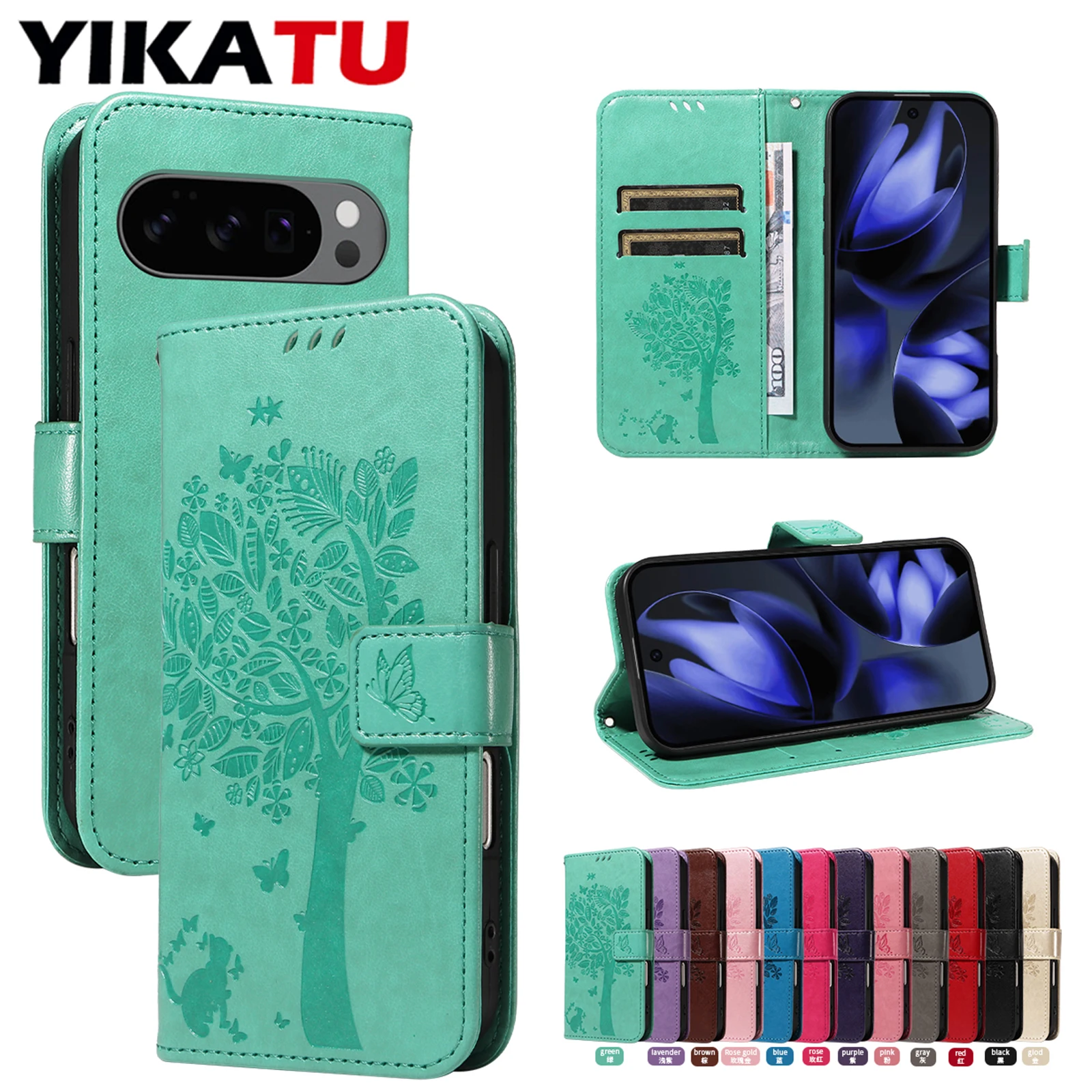 

Magnetic Flip Shockproof Wallet Leather Case For Google Pixel 6 7 8 9 Pro 6A 5G 7A 8A 9A 10 Pro XL 10A Anti Theft Brush Cover