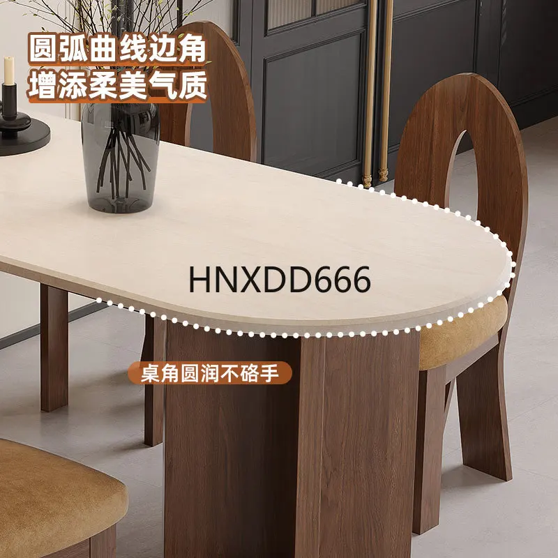 Medieval style household semi-circular island dining table integrated