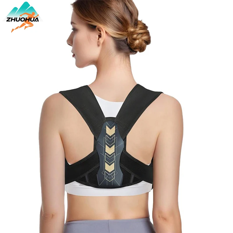 

Корректор осанки ZHUOHUA для верхней части спины для женщин и мужчин, выпрямитель спины, корректор осанки, поддержка плеч, шеи и позвоночника