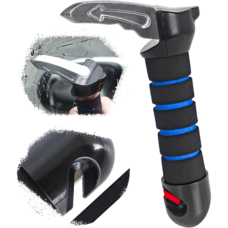 Multifunctional Car Safety Escape Tool Door Assist Handle Window Breaker Seat Belt Cutter For Elderly Vehicle Access