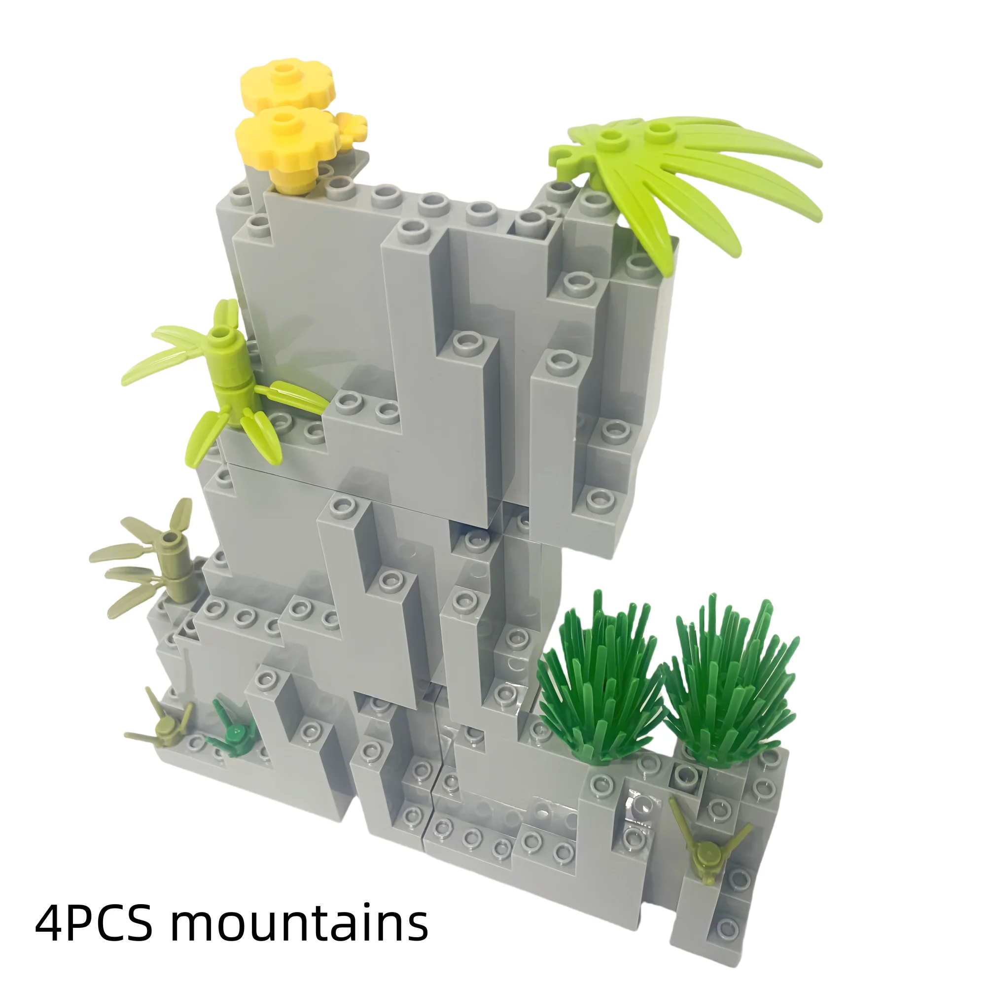 4pcs Mountains Hills Building Blocks DIY Toys MOC Accessories Basic Components Wild Parks Construction Model Bricks