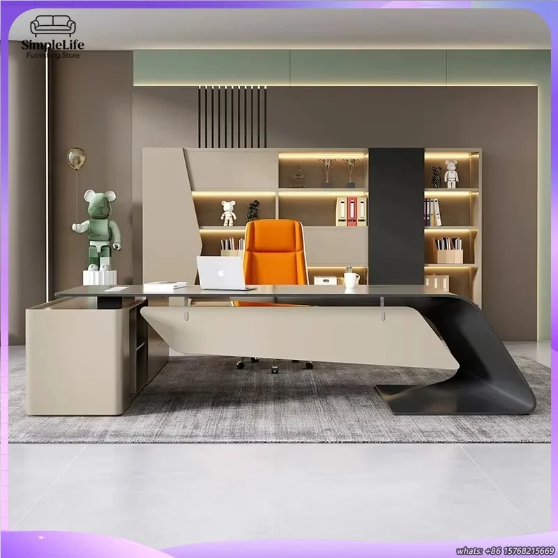 

Современный офисный стол L-образной формы, коммерческая рабочая станция, стол из МДФ для руководителя, для профессионального использования в рабочем пространстве