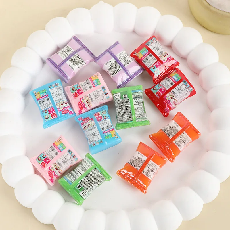 100 قطعة من الراتنج Kawaii مقلد صغير منتفخ للوجبات الخفيفة DIY للمطبخ دمية ديكورات منزلية اكسسوارات