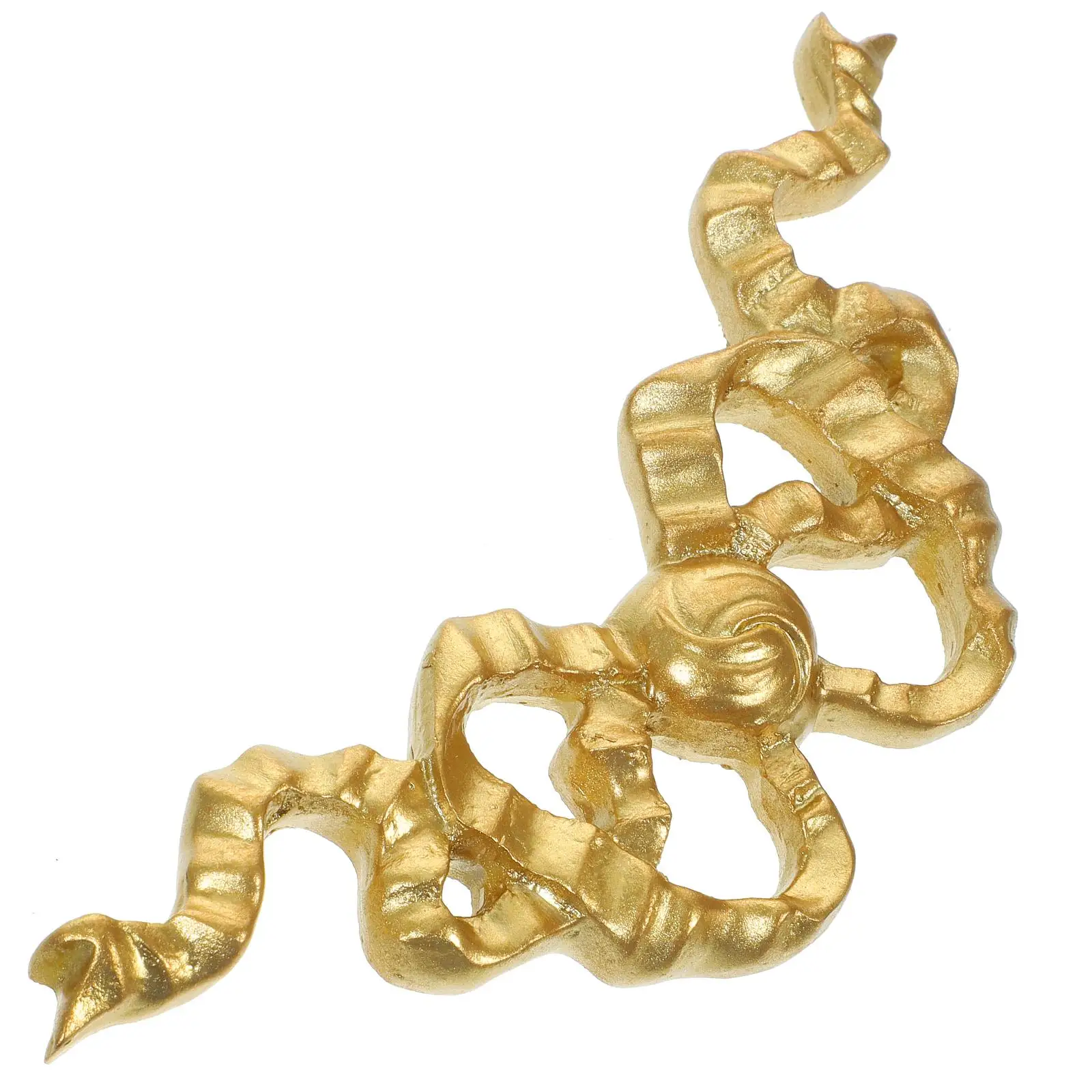 

Appliqué Bow Decorative Ornaments Photo Frame Wall Hanging Artwork Golden Resin Girl Home