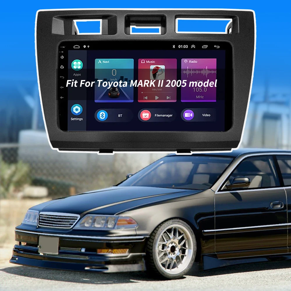 Car Radio Fascia for TOYOTA Mark II JZX110 Verossa Stereo Dash Kit Installation Fascia CD Face Plate Panel DVD Frame 2 DIN