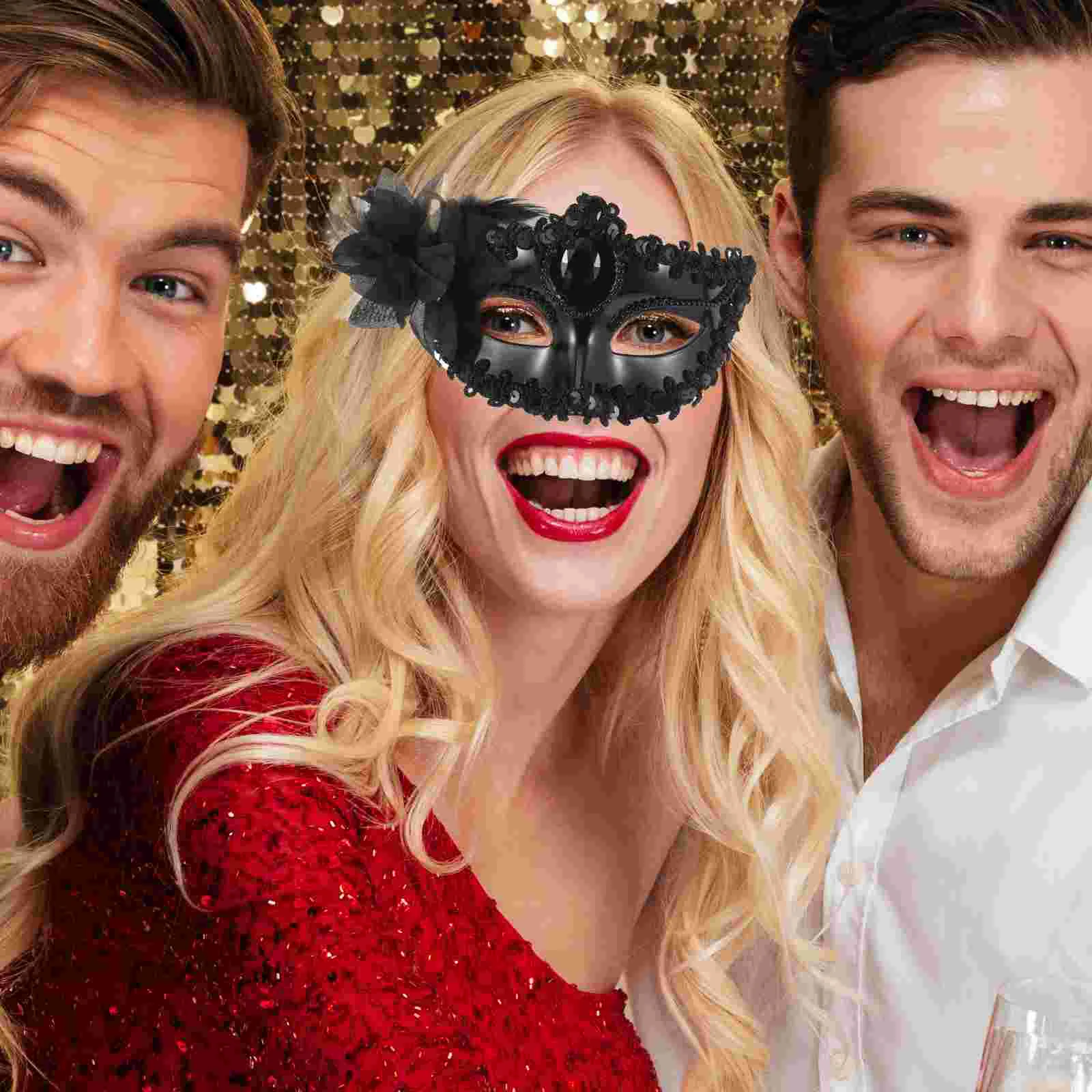 2-delig Venetiaans masker maskerade kostuumbenodigdheden paar maskers accessoires voor feest cosplay rekwisieten meisjes