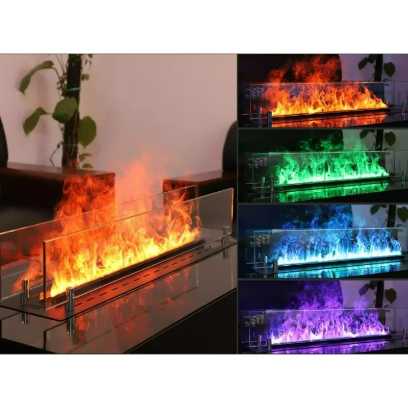 غرفة المعيشة الداخلية LED لهب الموقد المرطب ضوء ثلاثية الأبعاد التفتيت كامين الموقد محاكاة مكان الحريق الديكور المنزل