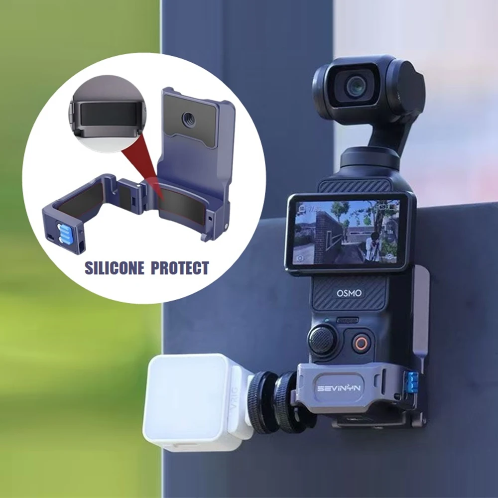 For DJI OSMO POCKET 3 Protection Frame Aluminum Extend Adapter Quick Release Cold Shoe Mount Housing Shell POCKET3 Accessories