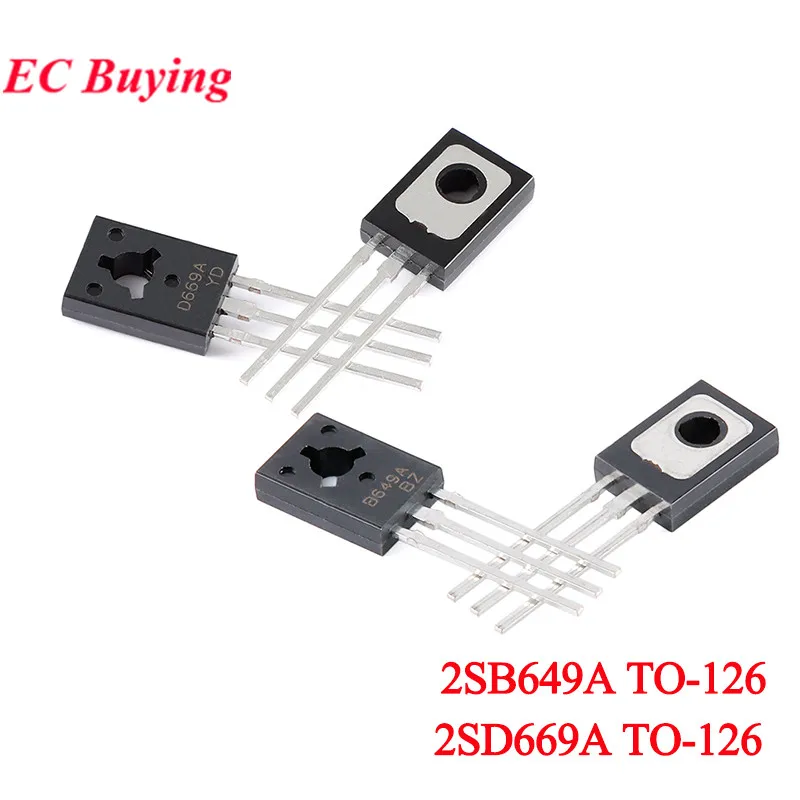 10-20pcs 2SB649A 2SB649 B649A B649 2SD669A 2SD669 D669A D669 TO-126 160V 1.5A NPN Transistor Triode