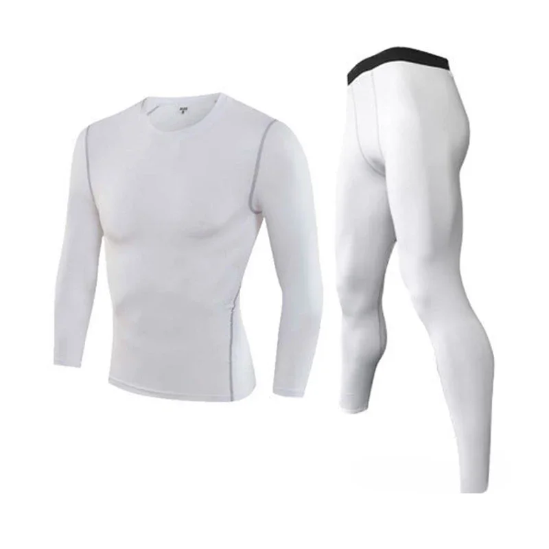 1pcs Men Long-sleeved Thermal Underwear Male Tight Fitting Fast Dry Elastic Fitness Suit Set Man Autumn Winter Sprots Wear