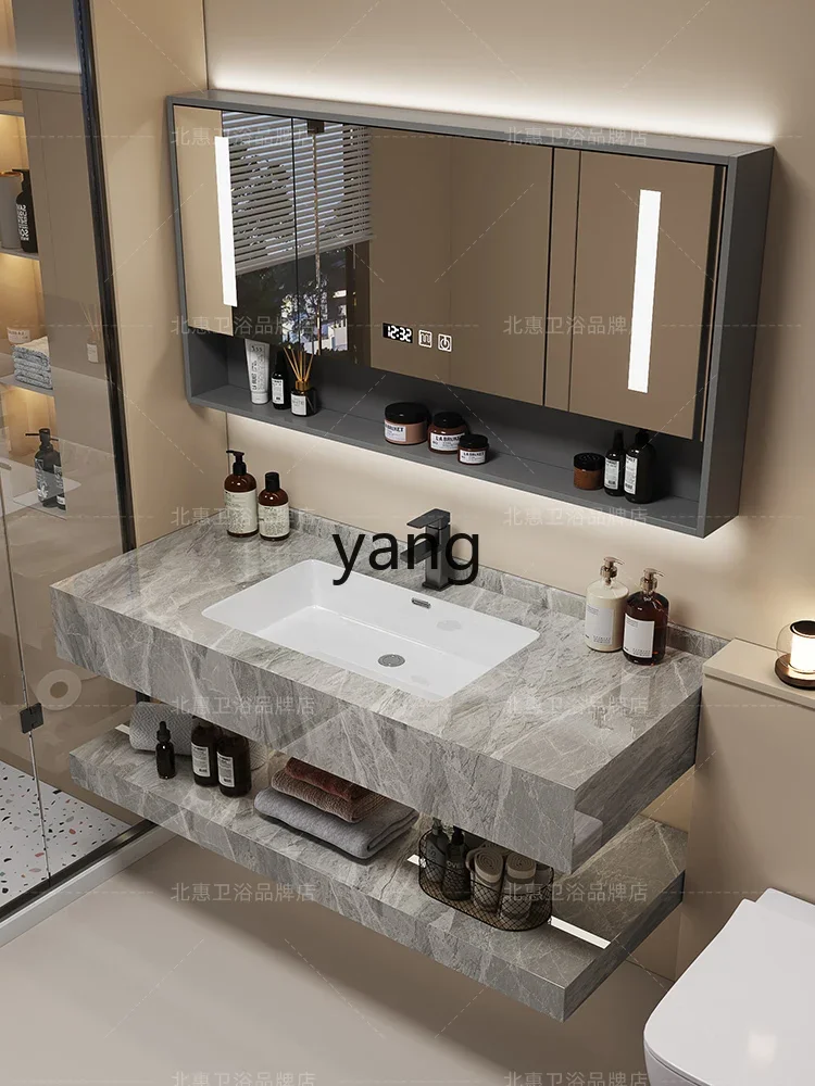 LH intelligent rock slab seamless splicing ceramic integrated basin bathroom cabinet combination toilet washbasin