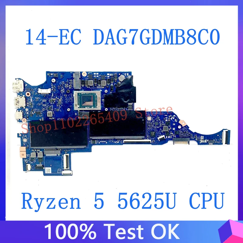 DAG7GDMB8C0 Free Shipping High Quality Mainboard For HP 14-EC Laptop Motherboard W/ AMD Ryzen 5 5625U CPU 100% Full Working Well