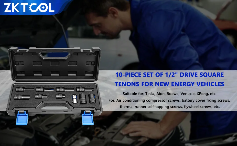 Neues Werkzeug zum Entfernen von Klimakompressoren für Elektrofahrzeuge — Kompatibel mit Tesla, Aion und anderen NEV-Modellen, inklusive FDS Flow Drill Bits – Detail 1