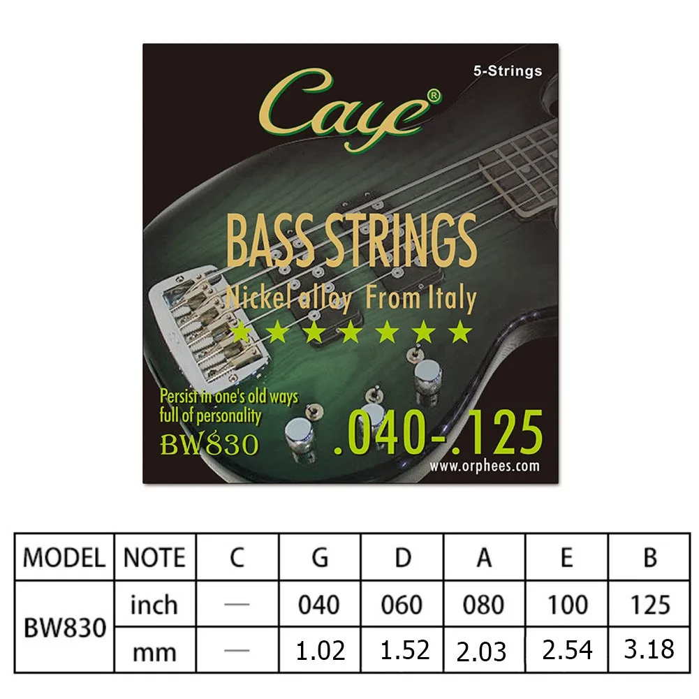 4 5 6Pcs Electric Bass Strings .045-100 .040-125 .030-125 Nickel Alloy Wound Bass Guitar String Musical Instruments Accessories