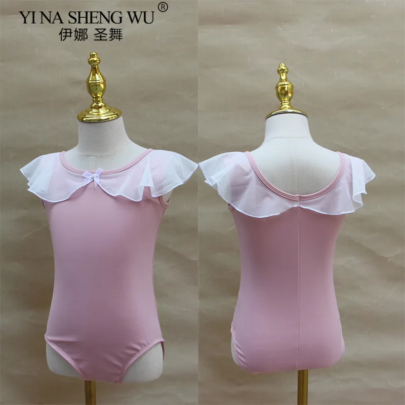 Ensemble de justaucorps de Ballet pour filles, body sans manches avec jupe en maille de gaze, Costume de danse de gymnastique pour l'entraînement, vêtements de danse pour enfants