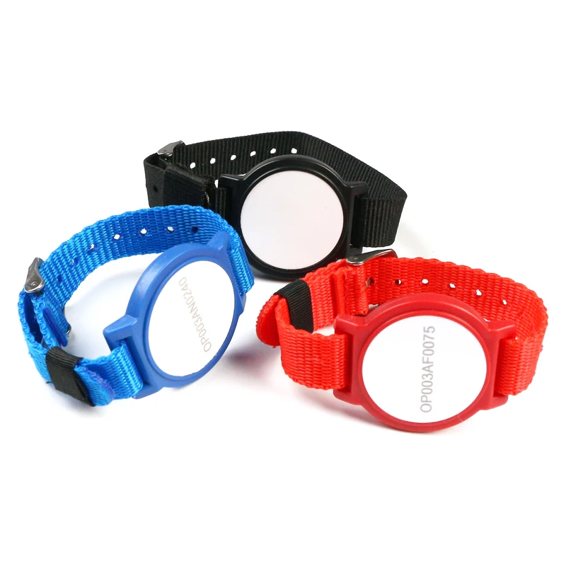 

Customized OP003A Chip RFID Wristband RFID Wristband 125KHz Nylon Bracelet RFID