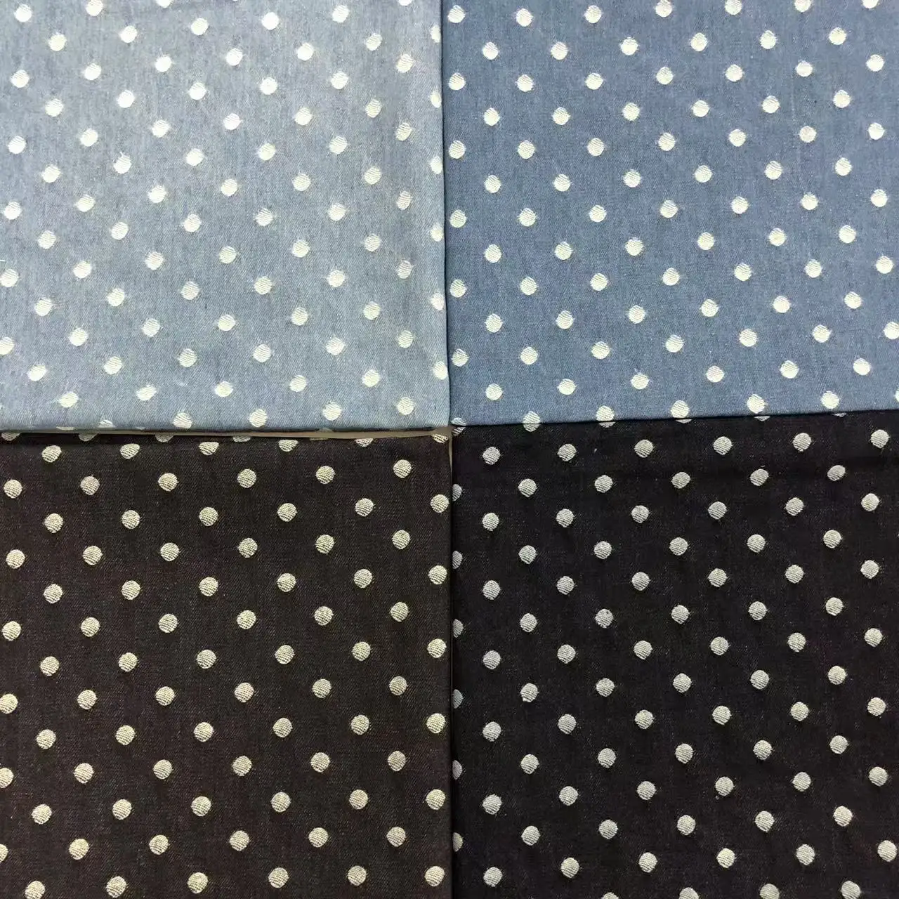 

Denim Fabric Chenille dots Jacquard Washed Denim For Sewing Dresses Bags Pants bags hats DIY Denim Fabric