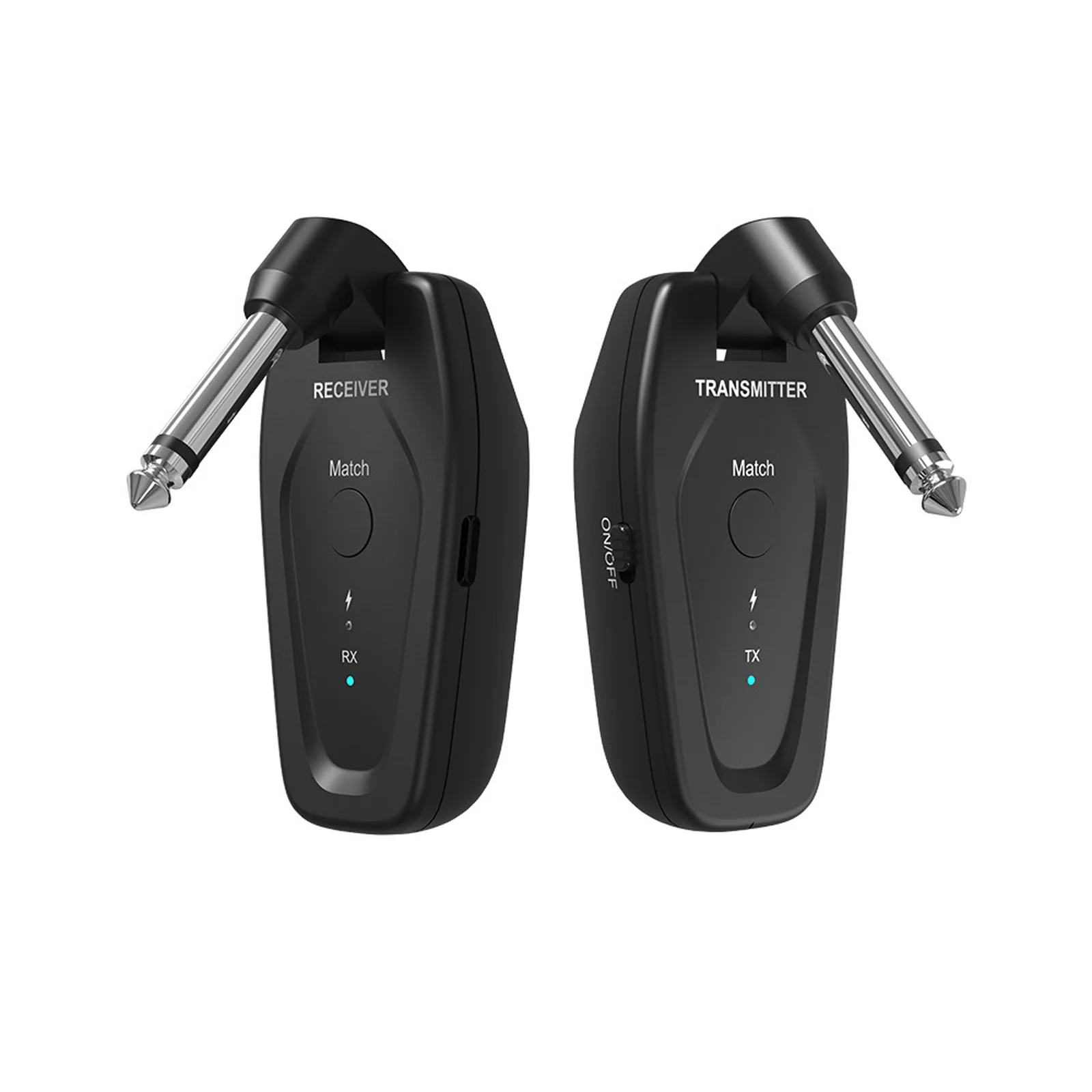 

UHF Wireless Transmitter & Receiver Wireless System Rechargeable Audio TX and RX 6.35mm Plug 50M Transmission Range for Electric