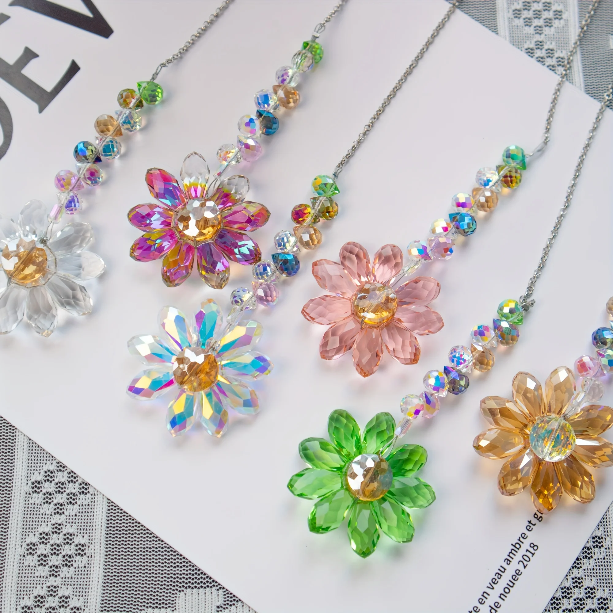 1pc Crystal Sunflower Suncatcher Ornament, Suncatcher for Indoor Windows and Outdoor Courtyards and Gardens—Decorative Gift