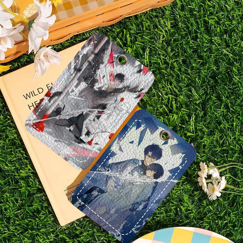 Anime Omnisciente R-reader V-viewpoint Card Wallet With Keychain PU Leather Printed Pattern Card Holder