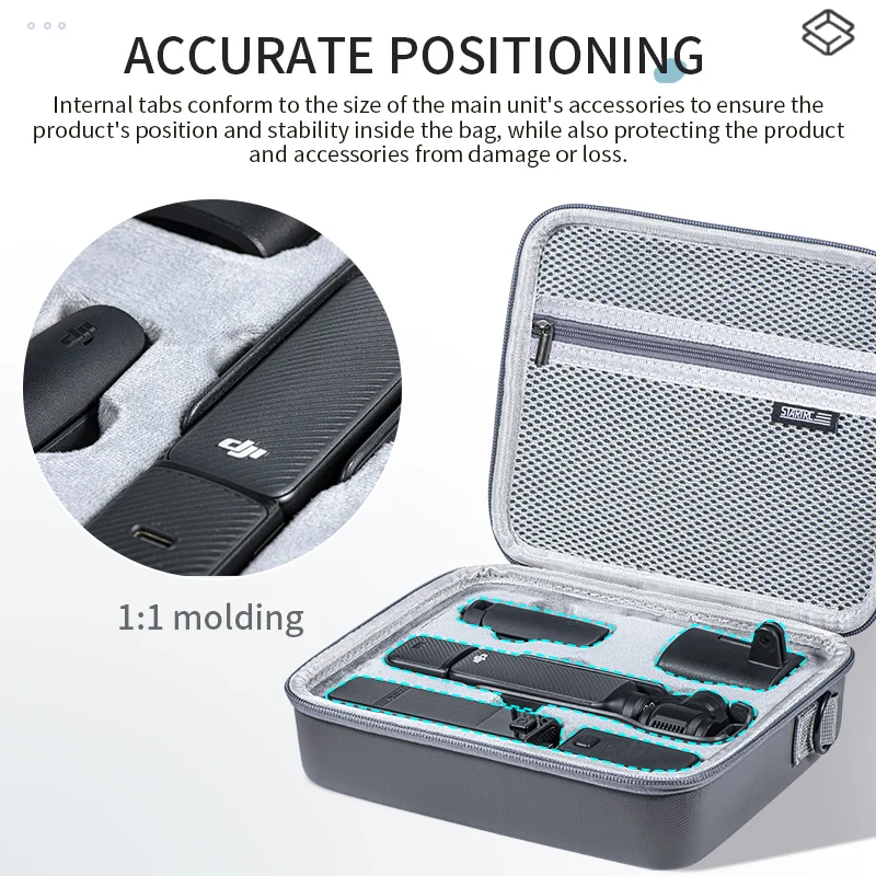 For DJI Pocket 3 Accessories Storage Bag Portable Travel Carrying Case Waterproof PU Shoulder Bag Osmo Pocket 3 Camera Bag