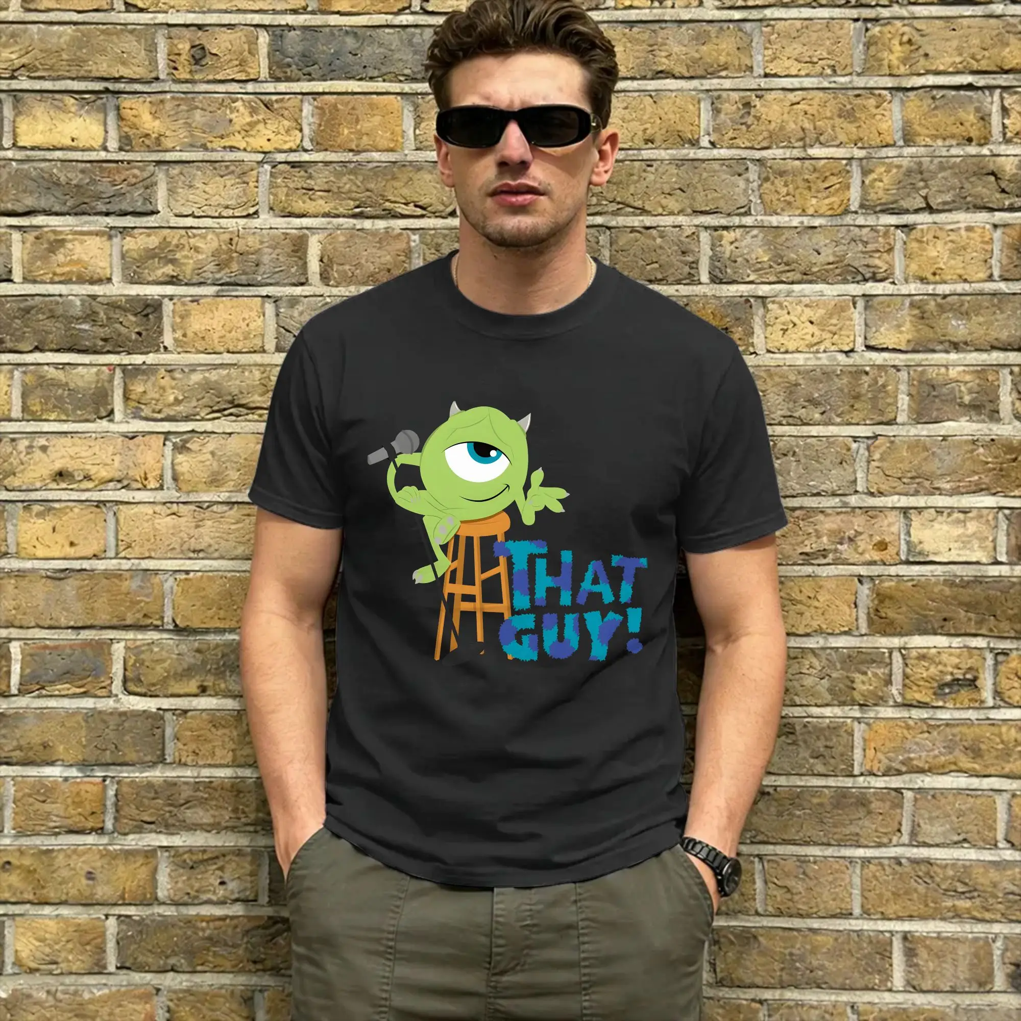 Monsters Inc T Shirt Summer Laugh Floor THAT GUY!  Harajuku T Shirts Man Cotton Comfortable Clothes Short Sleeve Y2K Fun Tshirt