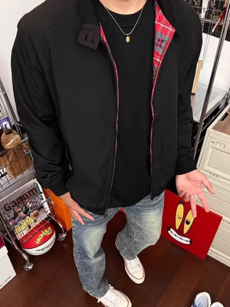 

American Sle Harlandon G9 Jaet Detroit Retro Casual Workwear Spring Autumn Stand Collar Motorcycle Baseball Outfit Trendy