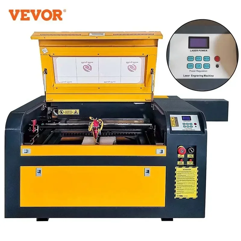 

VEVOR CO2 Laser Engraving Machine 50W/60W Laser Engraver For Wood Acrylic Rubber M2 Controller CNC Printer Tool with Stand