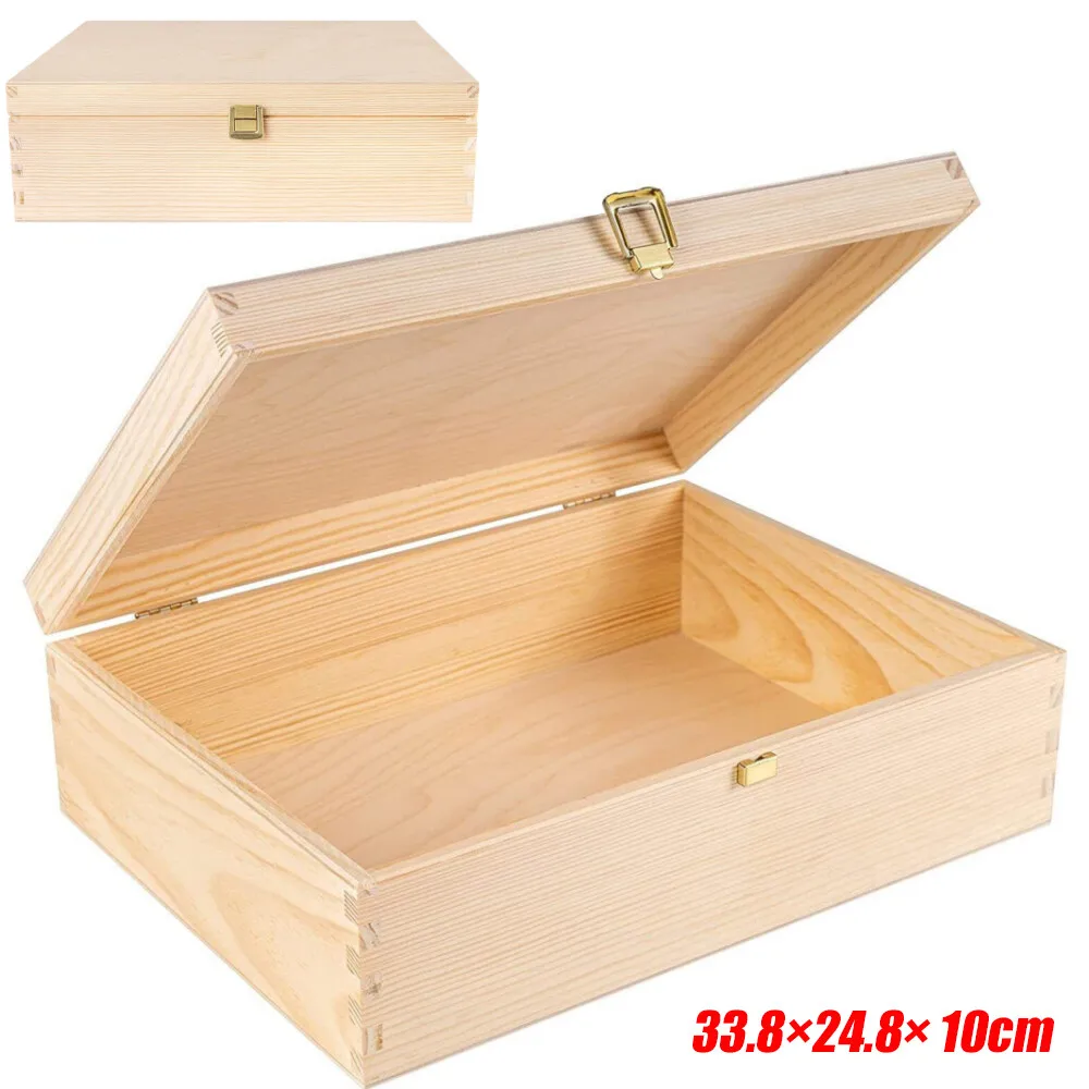 Holz-Aufbewahrungsbox Mit Deckel Und Verschluss, Personalisierte Erinnerungsbox Für Heimdekoration DIY Handgemacht Muttertag