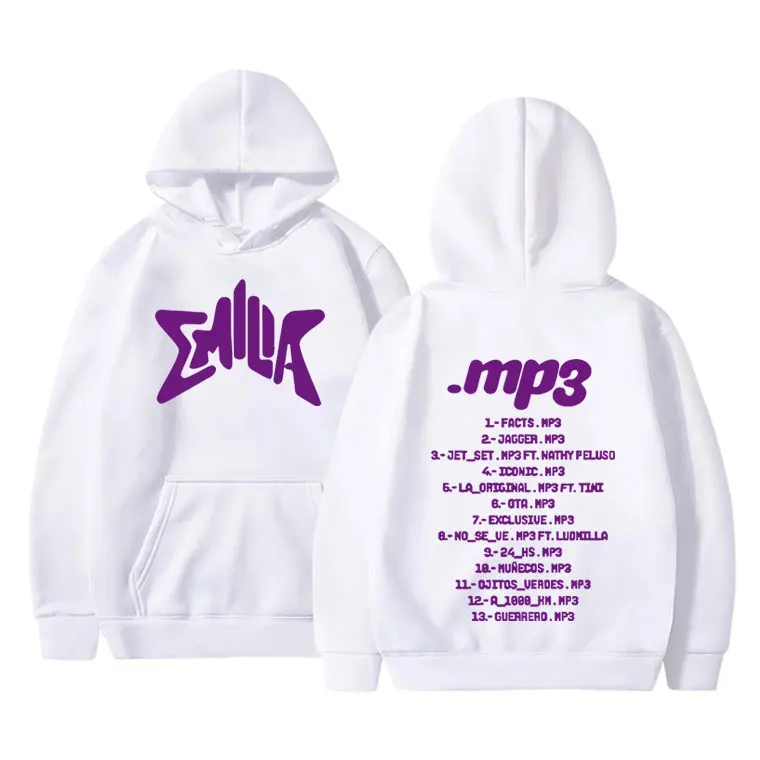 Singer Emilia Mernes MP3 Music Album Graphic Hoodie Unisex Fashion Casual Hooded Tracksuit Men Women Hip Hop Oversized Hoodies