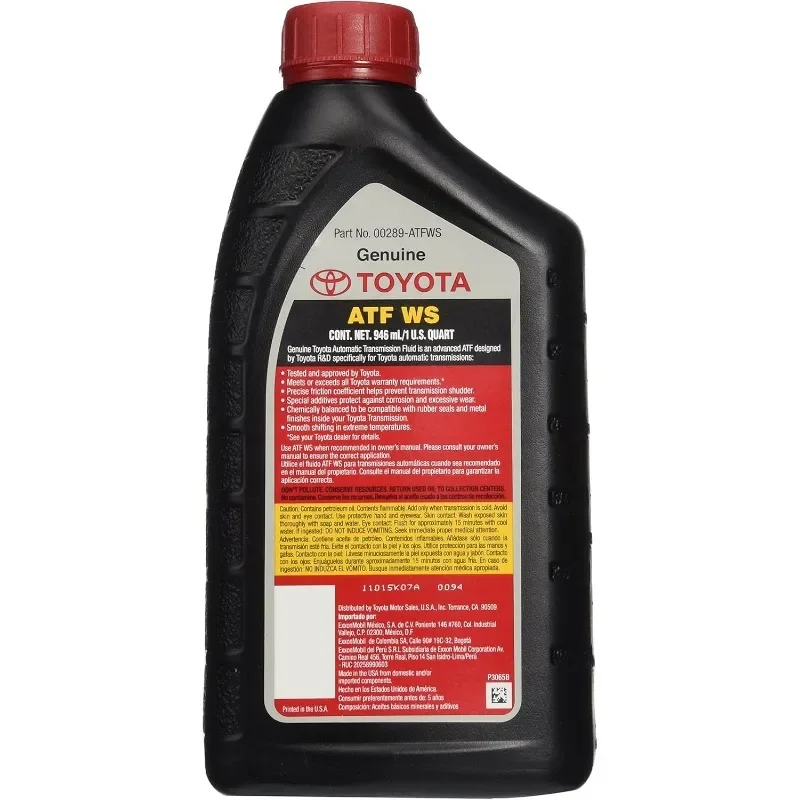 Best seller Toyota 00289-ATFWS Lexus & Automatic Transmission Fluid WS ATF World Standard, Pack of 4