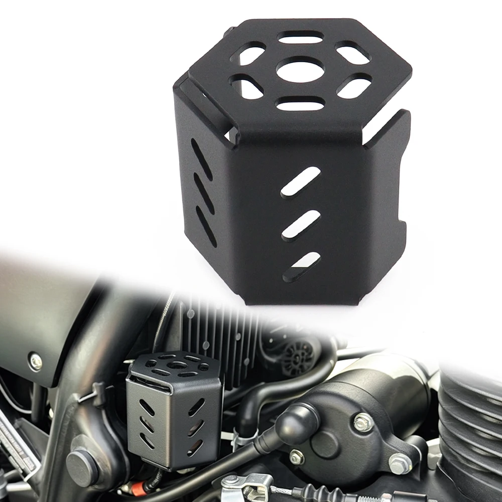 Protector de Aluminio para la Cubierta del Depósito de Líquido de Frenos Trasero de la Motocicleta Royal Enfield Himalayan 411 2016-2023 SCRAM 411 2022-2024