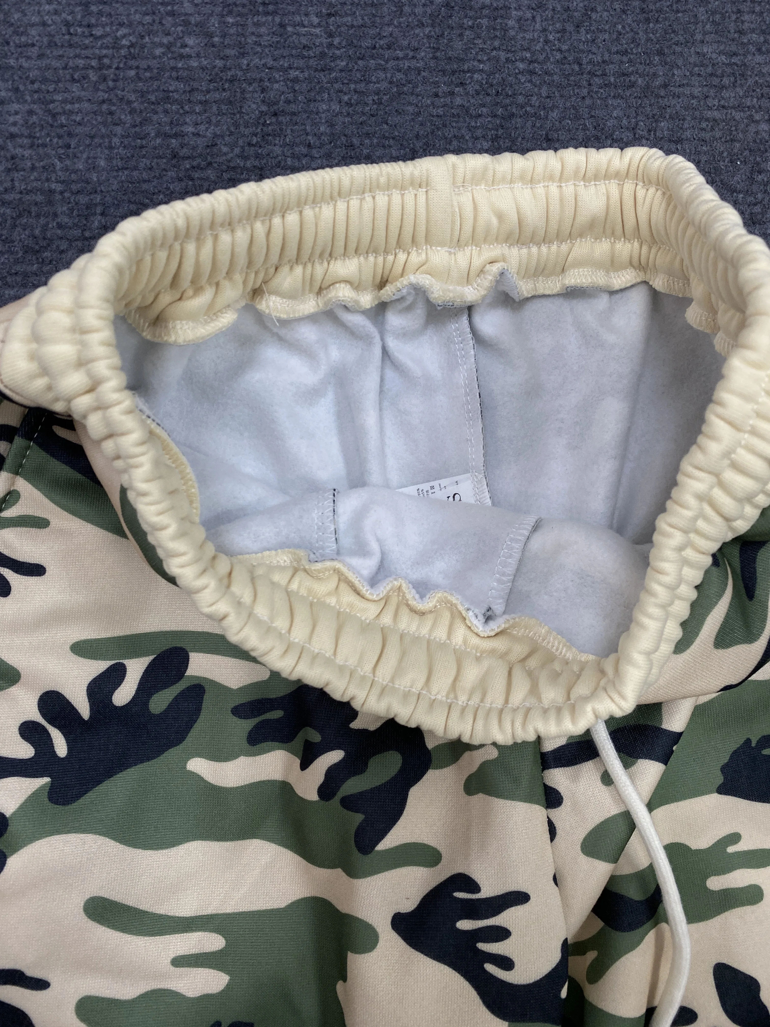 سراويل كاجوال للجنسين بألوان متباينة مموهة، عصرية ومتعددة الاستخدامات، سراويل واسعة الساق كبيرة الحجم منخفضة الخصر مع رباط