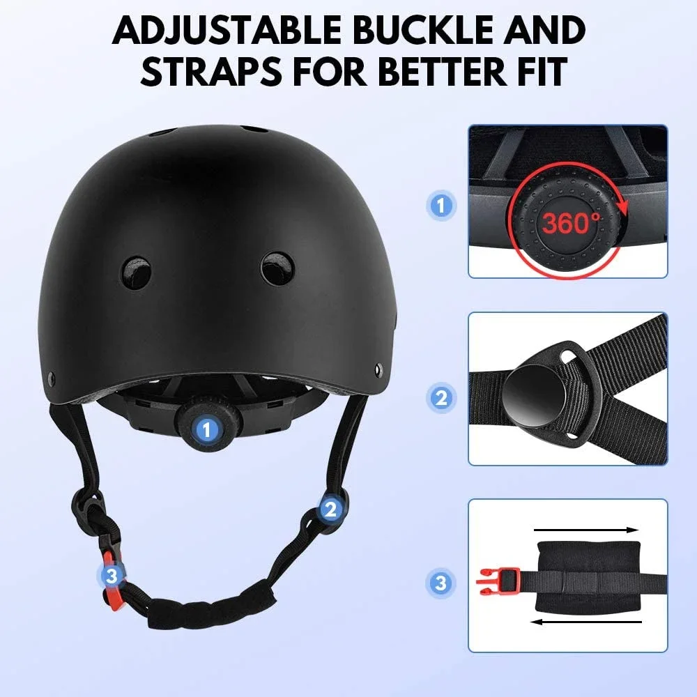 Sports Helmets Skateboard Cycling Helmet - Multi-Sport Scooter Roller Skate Inline Skating Rollerblading for Kids,Youth & Adults