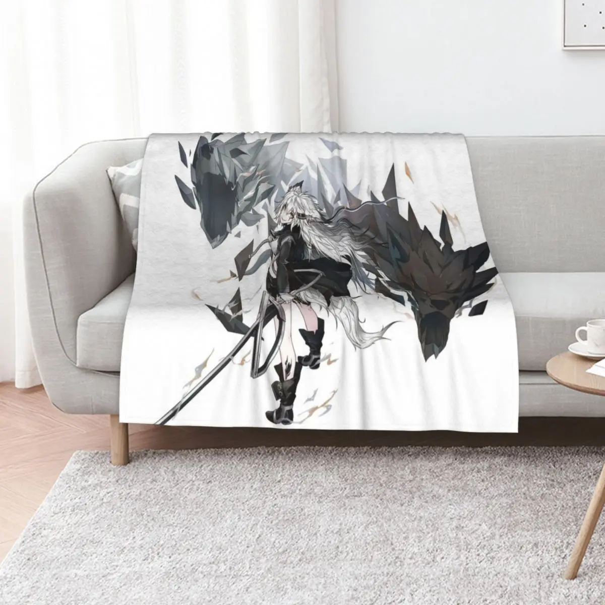 

Lappland arknights Throw Blanket Sofas Blankets For Sofas Plaid on the sofa Luxury Thicken Blankets