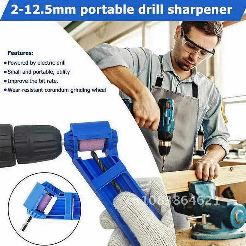 Grinding Wheel Drill Bit Sharpener Hand Tool 2.0-12.5mm Twist Metalworking Diamond Nail Drill Bits Set Sharpener For Step Drill