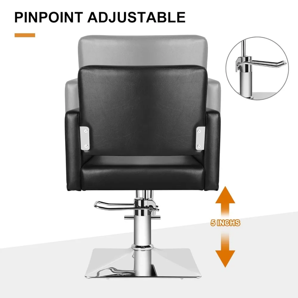 Salon Chair for Hair Stylist, Stylist Chair with Heavy Duty Hydraulic Pump, 360 Degrees Rolling Swivel Spa Beauty