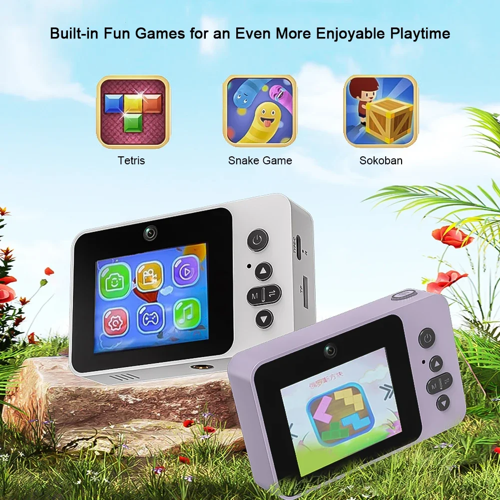 كاميرا رقمية 2.4 بوصة 4K تكبير 8X كاميرات سفر 1080 FHD كاميرا للطلاب في الحرم الجامعي Selfie مستوى الدخول التصوير الفوتوغرافي Mini Retro CCD #4