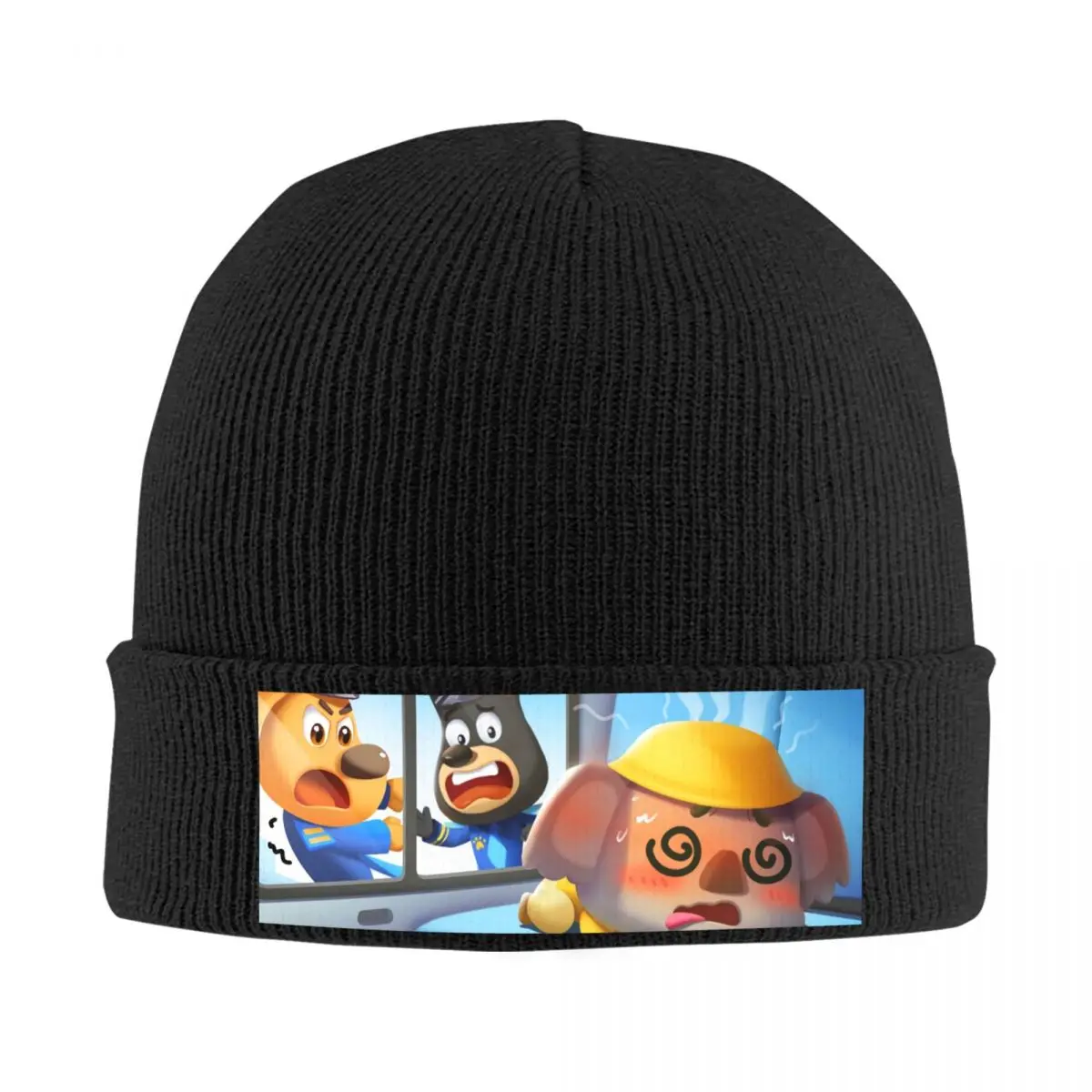 Sheriff Labrador Warm Knitted Cap Fashion Bonnet Hat Autumn Winter Outdoor Beanies Hats for Unisex Adult