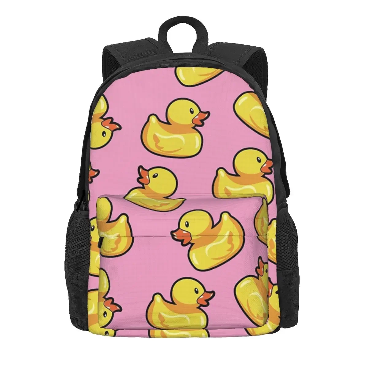 

Rubber Duck Pink Pattern Backpack Daypack Large Capacity Children BookBag School Bag Shoulder Bags for Men Women