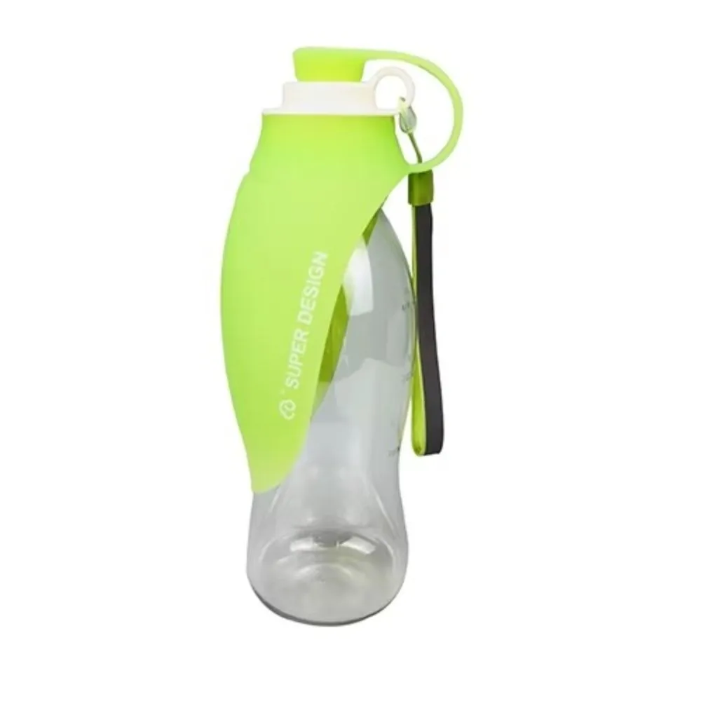 Silicone Dog Water Bottle Leaf-shaped Foldable Dog Water Dispenser Spill-proof 580 ML Pet Water Feeder Pet Outdoor Activities