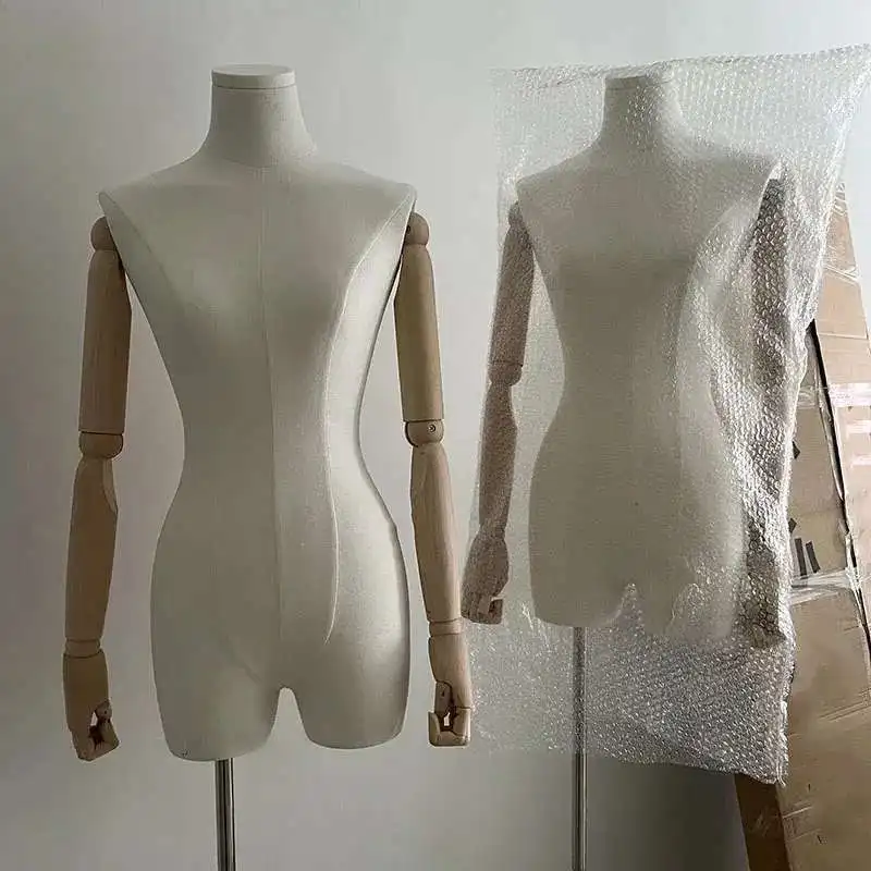 

Half-length Mannequin for Women's Clothing Store Korean Mannequins with Metal Base Window Display Stand Commercial Model Props M