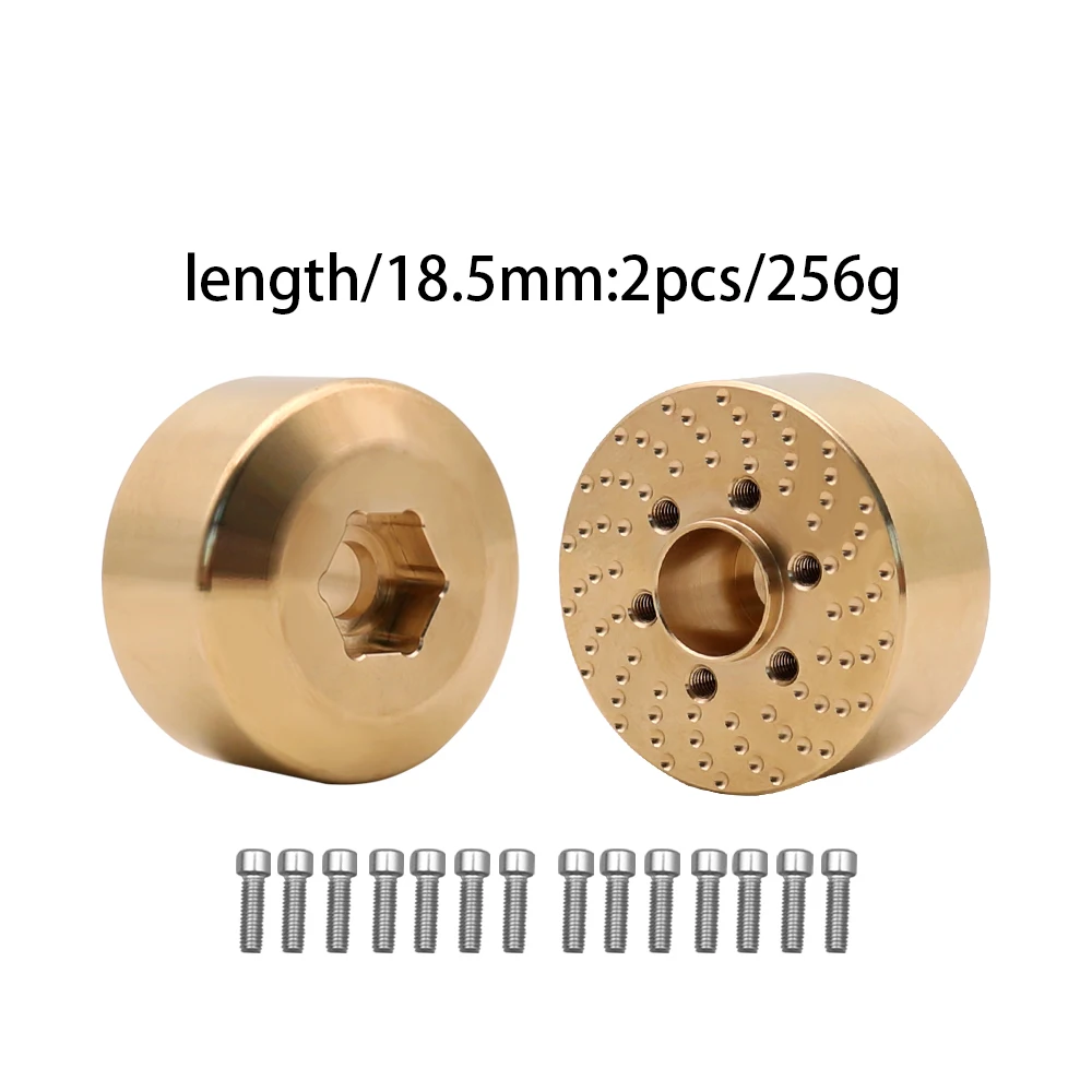 Messing-Rad-Sechskant-Nabenadapter für 1,9 2,2 Beadlock-Felge RC Crawler Car Axial SCX10 Capra TRX4 TRX6 Gewichte
