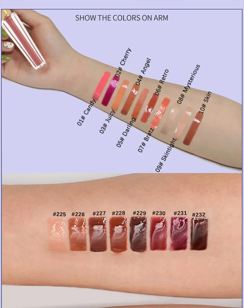 30 Farben Diamant Tube Lip gloss Private Label Pigment wasserdicht langlebig glänzend Make-up benutzer definierte Logo Großhandel Grausamkeit frei